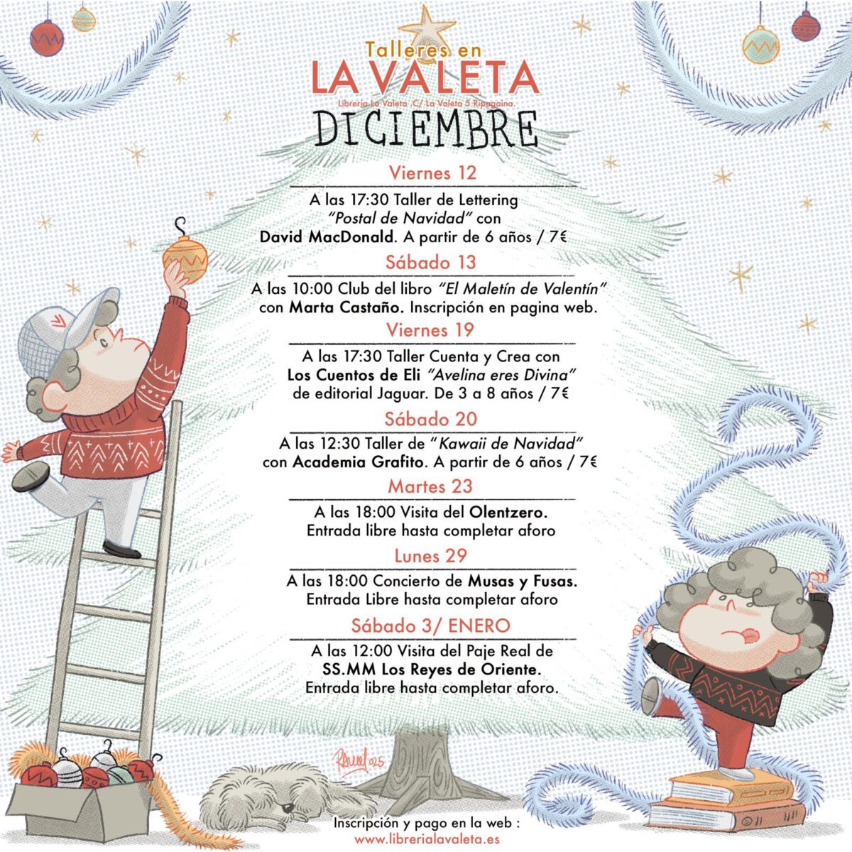 Taller de Lettering Postal de Navidad viernes 12 diciembre a las 17-30 con David MacDonald a partir de 6 años 7e