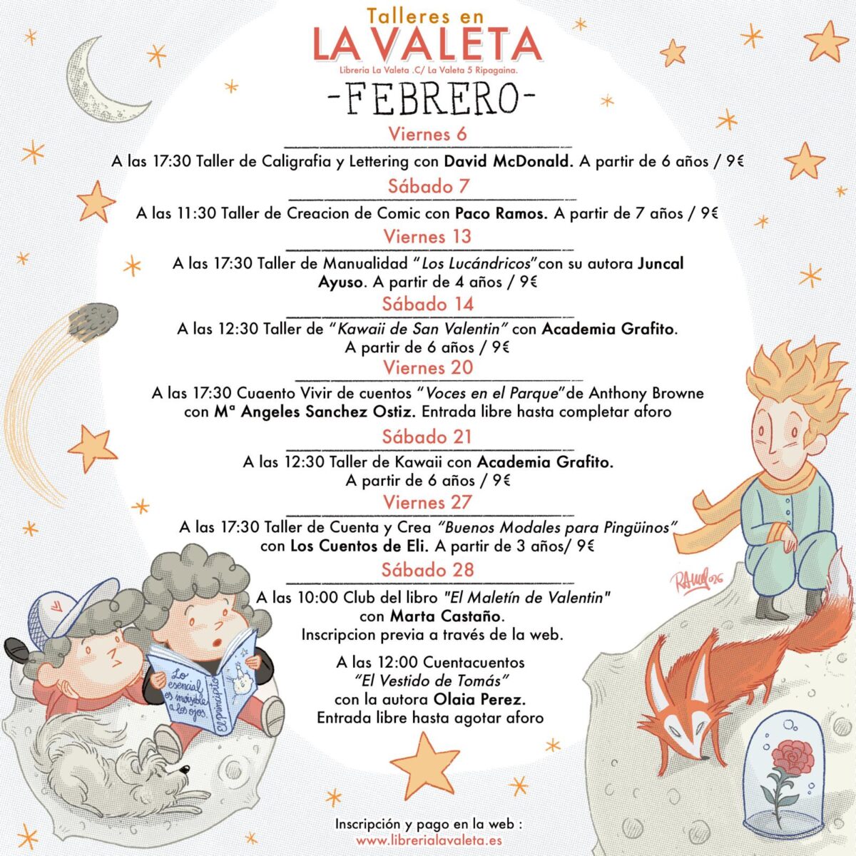 Taller de manualidad  Crea tu personaje de Comic con Paco Ramos Sabado 7 de febrero a las 11-30  a parir de 7 años 9e